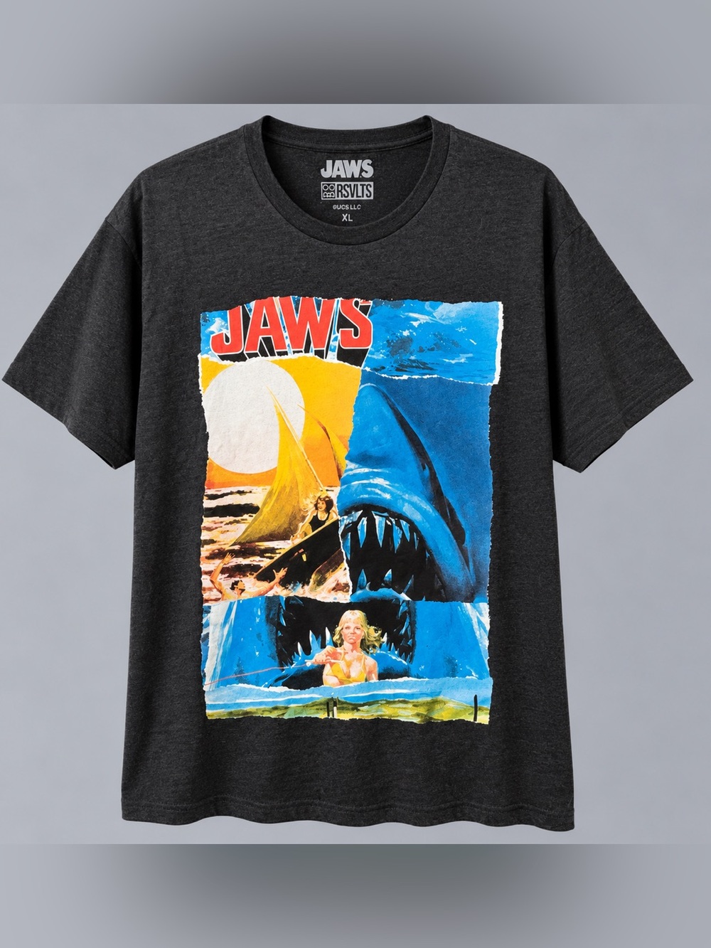 RSVLTS Jaws Movie Graphic T-Shirt XL Universal Shark Retro Tee